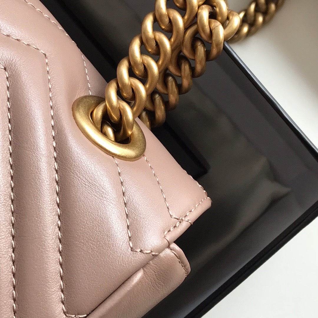 Gucci GG Marmont Small Matelasse Bag Nude