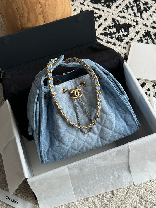 Bolsa Hobo  Chanel 25 Denim